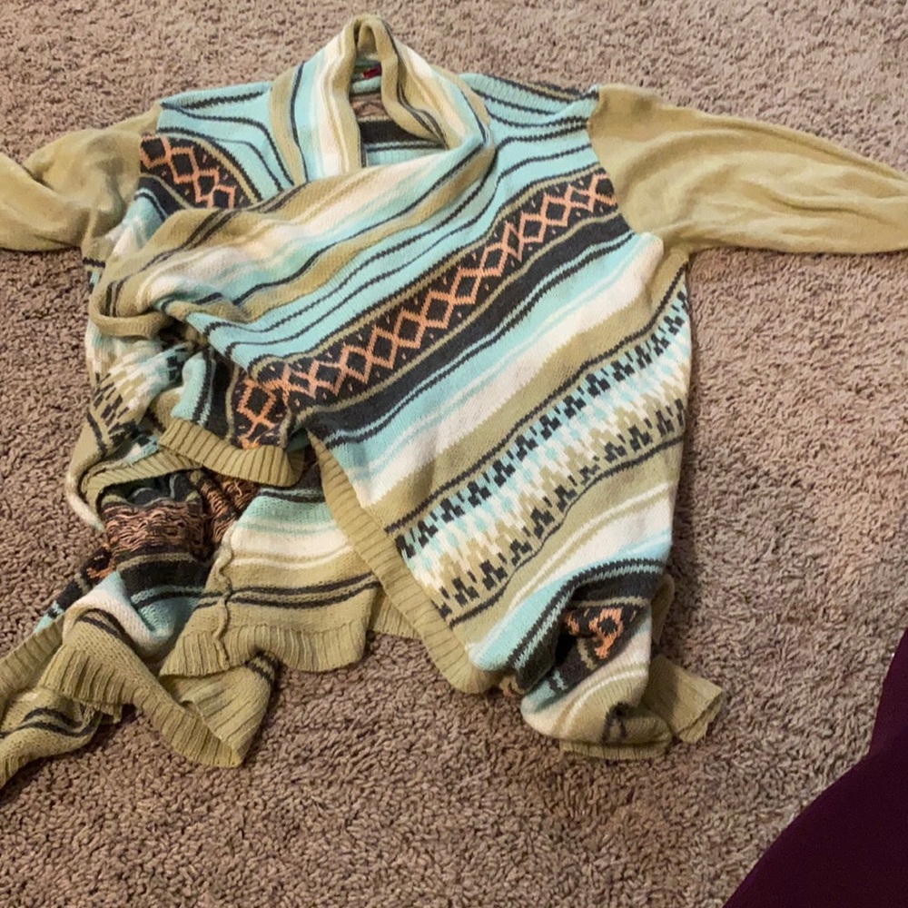 Tan and pattern cardigan